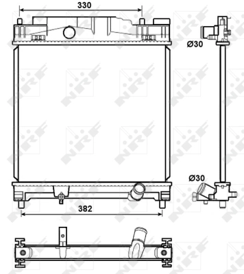 Radiator, engine cooling 53072
