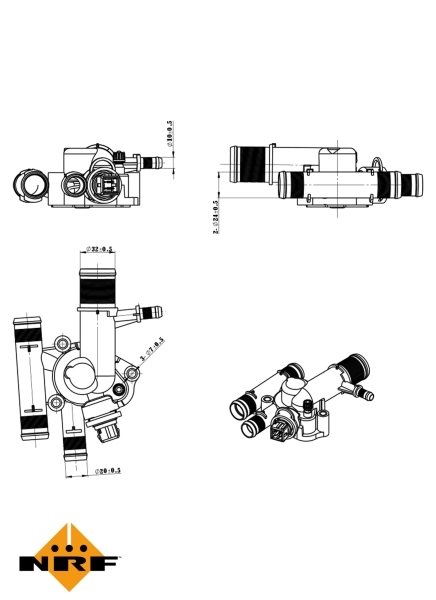 Thermostat, coolant EASY FIT 725059