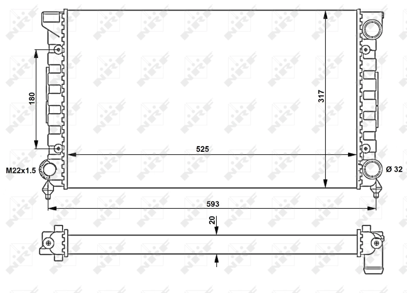 Kühler, Motorkühlung 539501