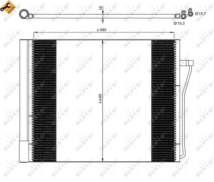 Condenser, air conditioning EASY FIT 350077