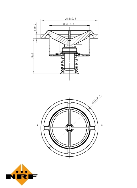 Thermostat, Kühlmittel EASY FIT 725014