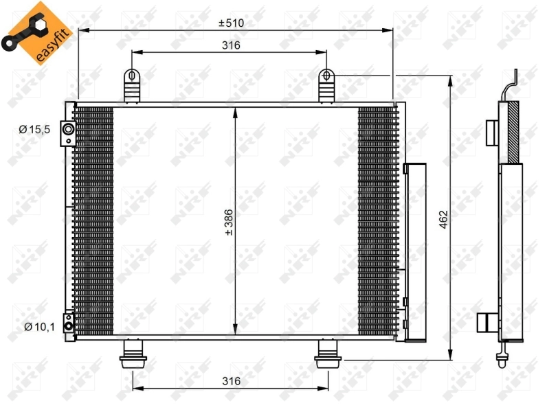 NRF 35944 Condenser, air conditioning