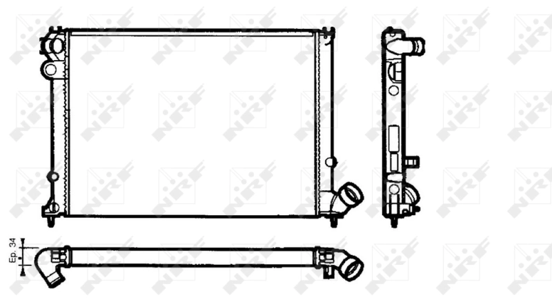NRF 58076 Radiator, engine cooling