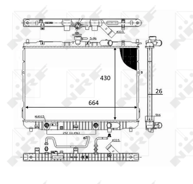 Radiator, engine cooling 59043