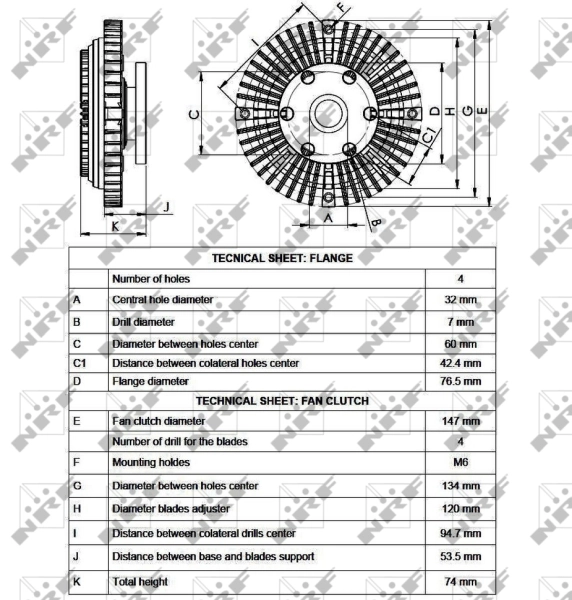 NRF 49556 Clutch, radiator fan