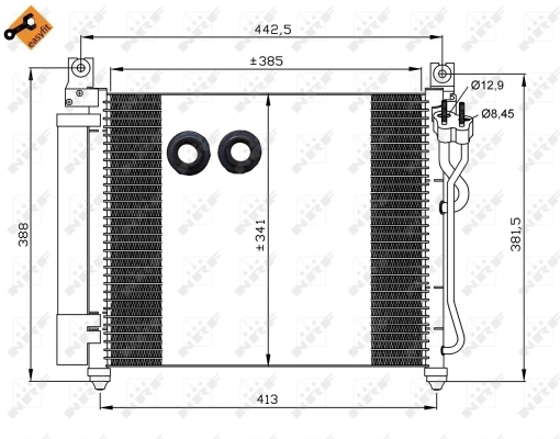 Condenser, air conditioning EASY FIT 35888