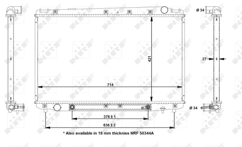 NRF 50344 Radiator, engine cooling