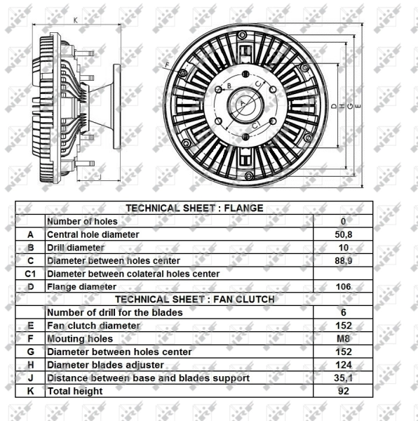 NRF 49430 Clutch, radiator fan