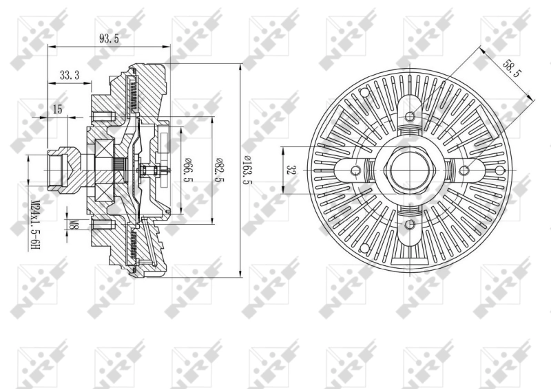 Clutch, radiator fan 49606