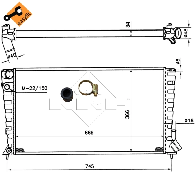 Kühler, Motorkühlung EASY FIT 509510