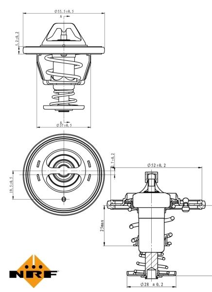 Thermostat, coolant EASY FIT 725118
