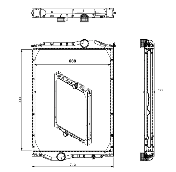 NRF 509889 Radiator, engine cooling
