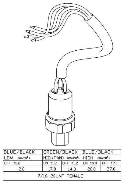 NRF 38920 Pressure Switch, air conditioning