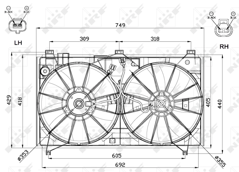 Fan, engine cooling 47566
