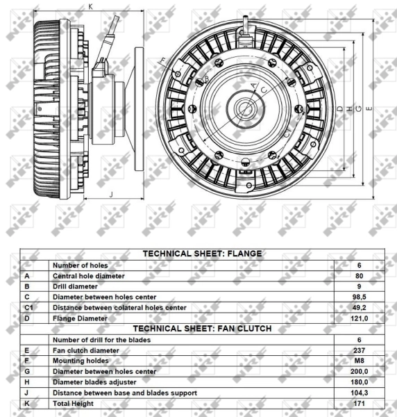 NRF 49123 Clutch, radiator fan