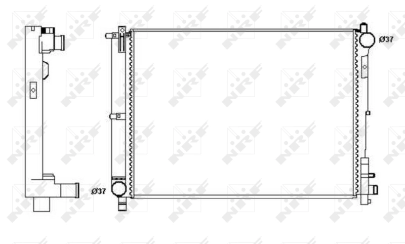 Radiator, engine cooling Economy Class 58263A