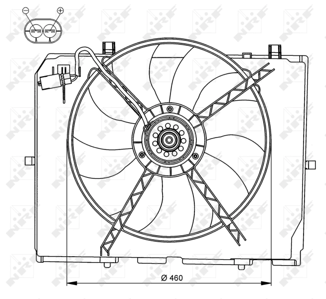 NRF 47066 Fan, engine cooling