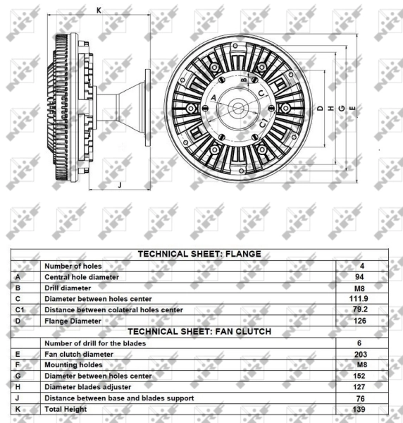 NRF 49148 Clutch, radiator fan