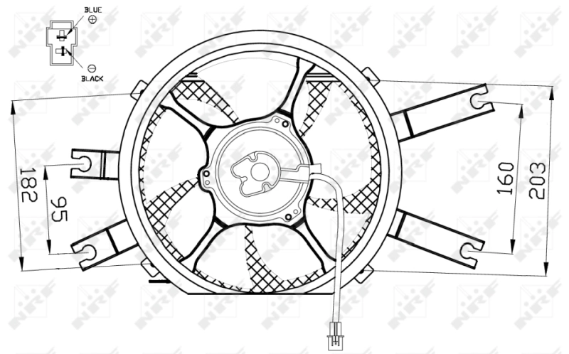 NRF 47554 Fan, engine cooling