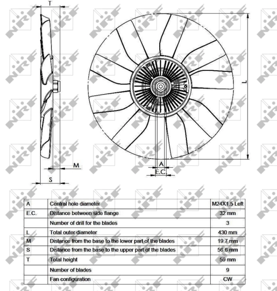 NRF 49562 Clutch, radiator fan