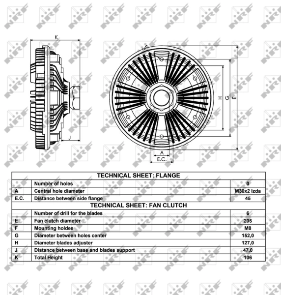 Clutch, radiator fan 49058
