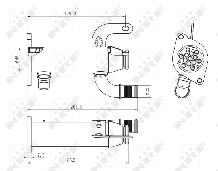 Cooler, exhaust gas recirculation 48006