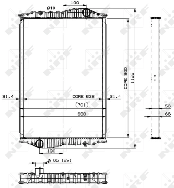 NRF 509892 Radiator, engine cooling