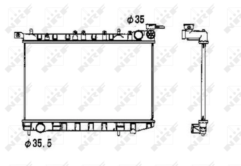 Radiator, engine cooling 53341