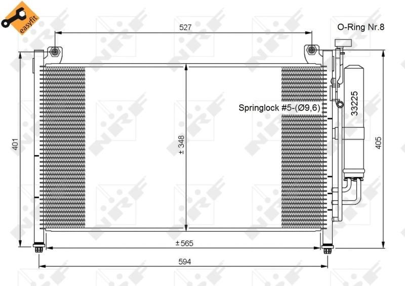 Condenser, air conditioning EASY FIT 35870