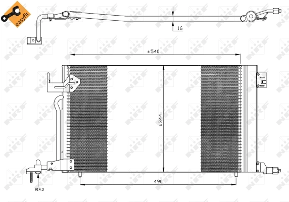 Condenser, air conditioning EASY FIT 35304