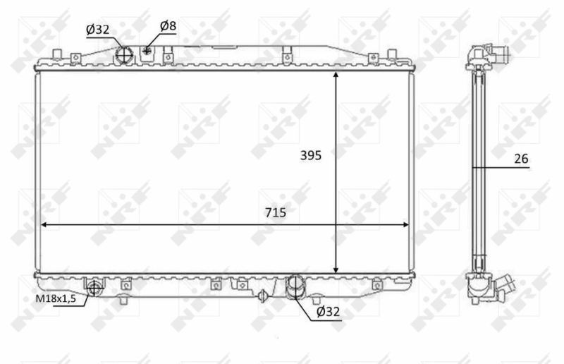 Radiator, engine cooling 58452