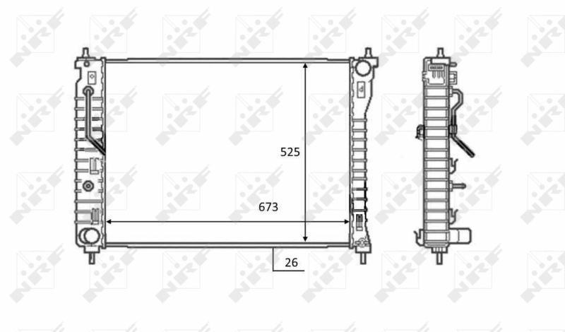 Radiator, engine cooling EASY FIT 58449
