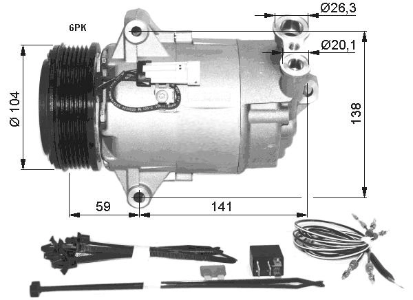 Compressor, air conditioning EASY FIT 32427