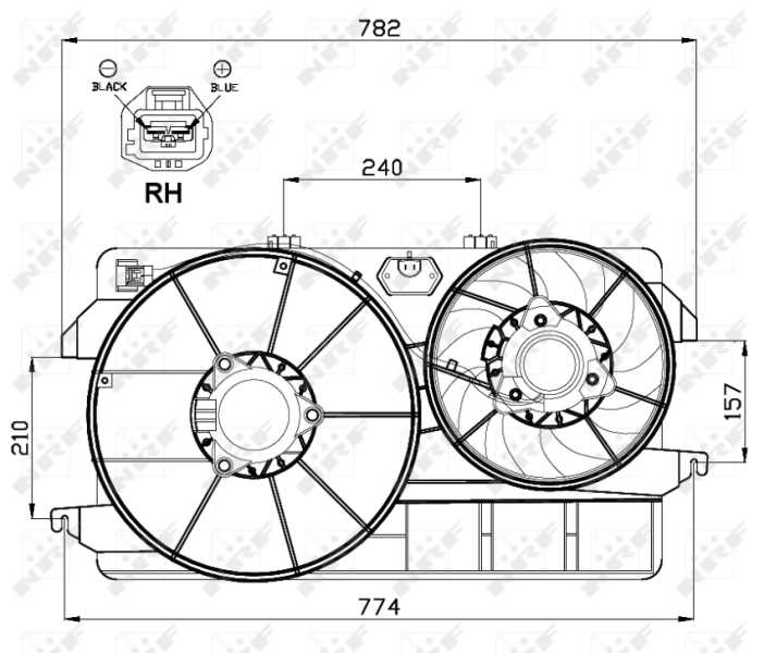 Fan, engine cooling 47000