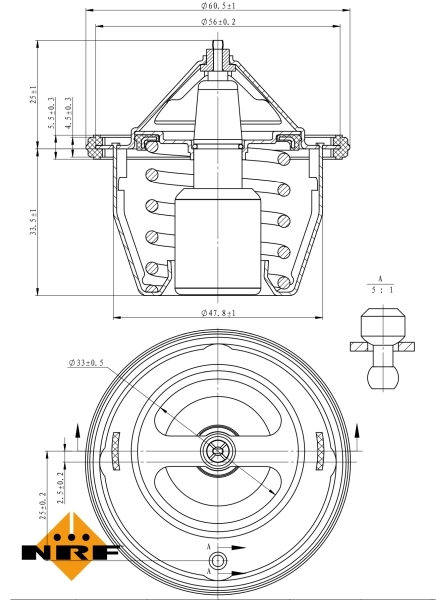 Thermostat, coolant EASY FIT 725012