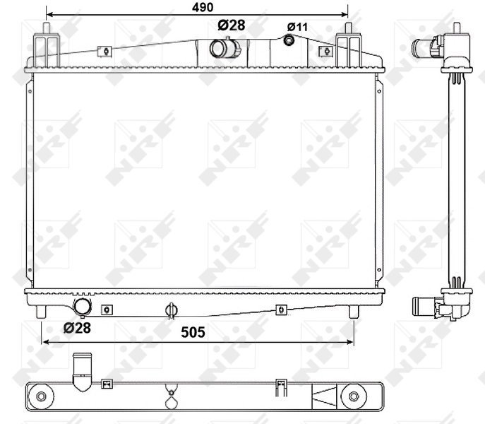 Radiator, engine cooling 53059