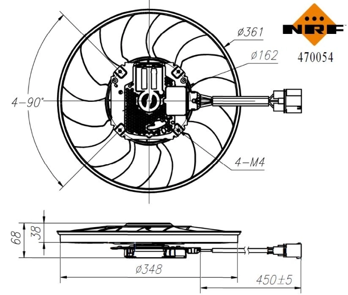 Fan, engine cooling 470054