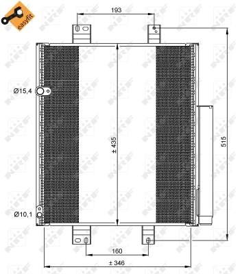 Condenser, air conditioning EASY FIT 35853