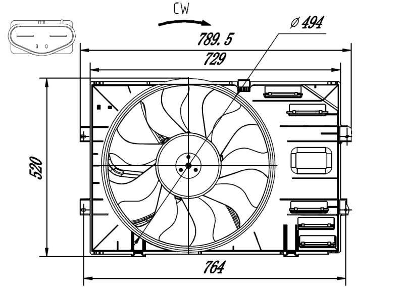 Fan, engine cooling 47918