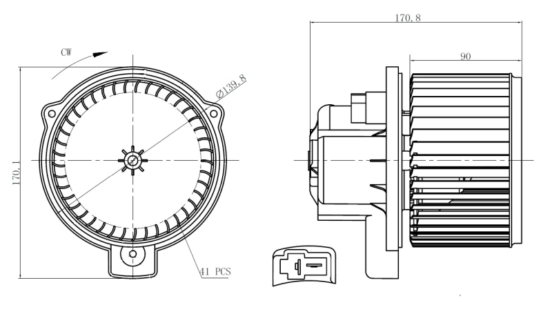 Interior Blower EASY FIT 34300