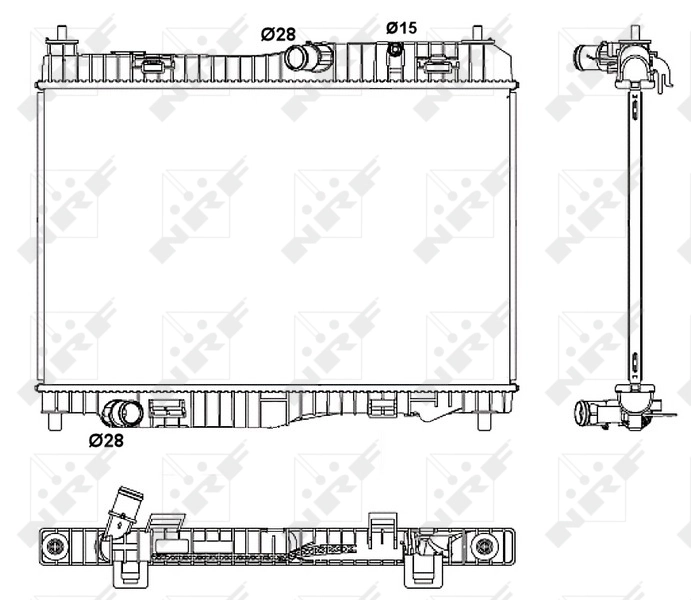 Radiator, engine cooling 53044