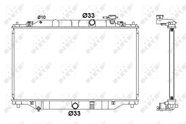 Radiator, engine cooling 58416
