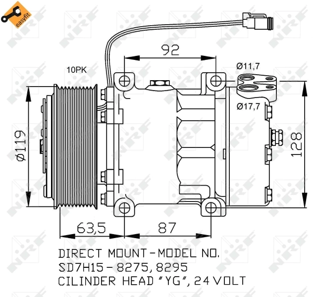 Compressor, air conditioning EASY FIT 32705