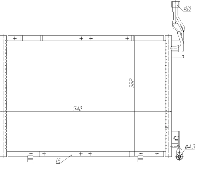 Condenser, air conditioning EASY FIT 350484
