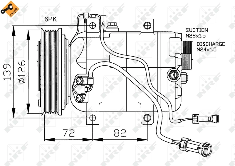NRF 32027 Compressor, air conditioning