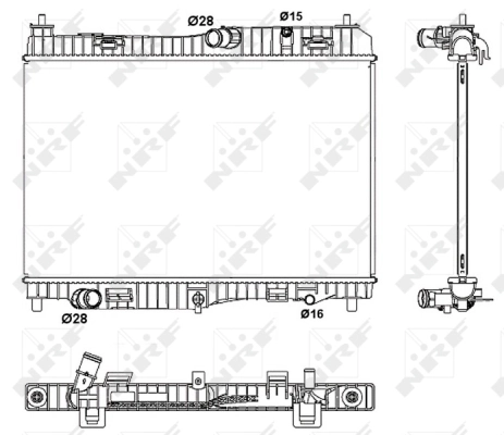 Radiator, engine cooling 53043