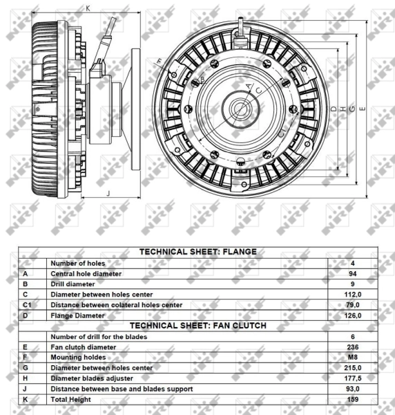 NRF 49097 Clutch, radiator fan