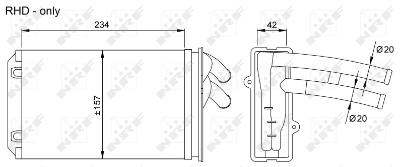 Heat Exchanger, interior heating 58035