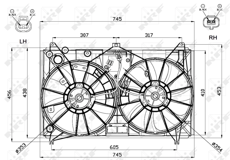 NRF 47581 Fan, engine cooling