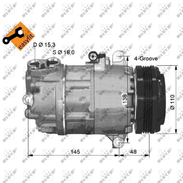 Compressor, air conditioning EASY FIT 32493